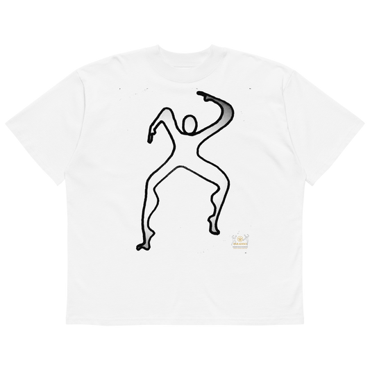 Paradiso No.7 Limited Edition Oversized T-Shirt in white – Front View – NFT-Backed One-Liner Artwork by Solo Paradiso – Only 333 Ever Produced – Polygon Blockchain