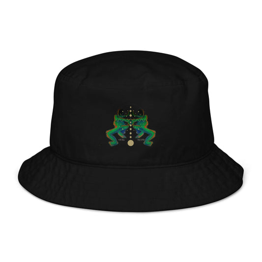 Bucket hat black streetwear art design multicolor green, orange and gold ain soph by paradiso OG