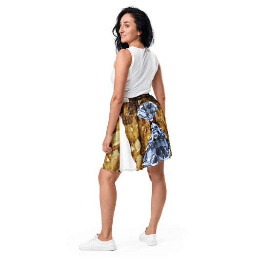 blond-model for gemstone skater skirt urban streetwear fashion label absolut paradiso models calling for onlinestore