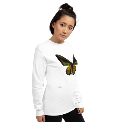 butterfly-green-black-unisex-long-sleeve-shirt-white-right-front-paradiso.1.picture