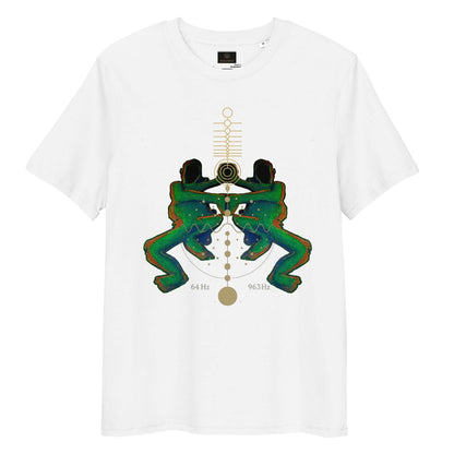 T-shirt white spiritual ain soph art design multicolor orange, green, gold and black made by urban streetwear fashion label paradiso OG