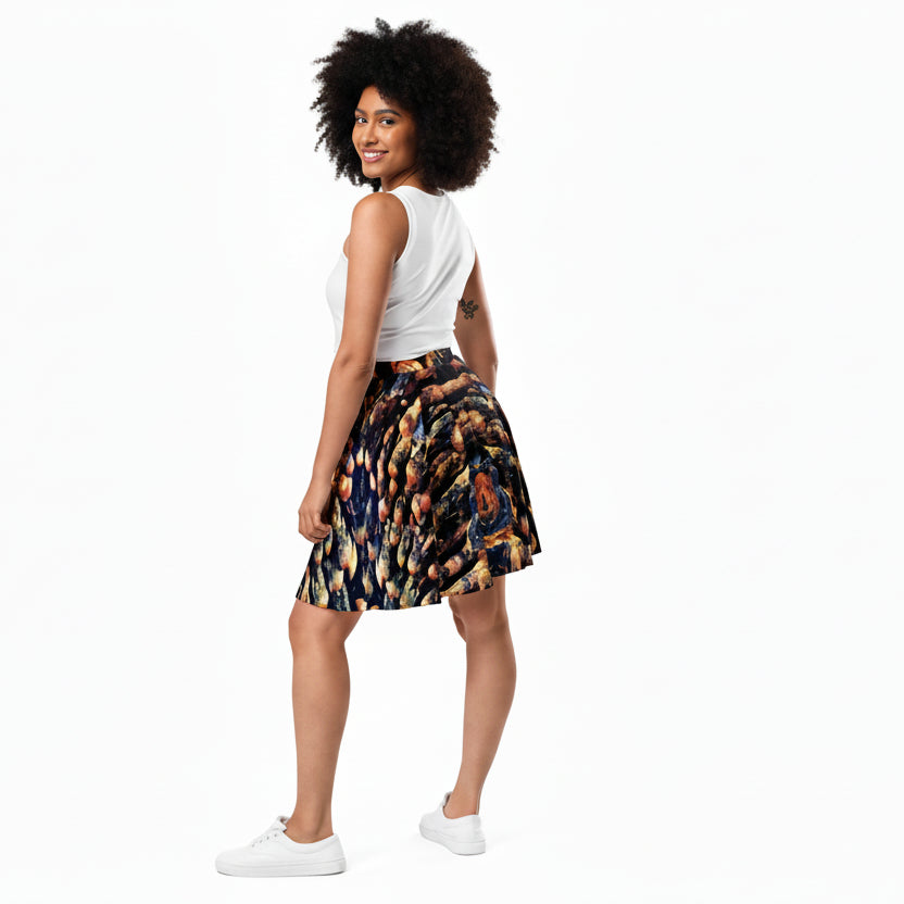 afro-model for iron print skater skirt urban streetwear fashion label absolut paradiso models calling for onlinestore