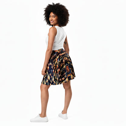 afro-model for iron print skater skirt urban streetwear fashion label absolut paradiso models calling for onlinestore