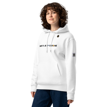limited unisex essential eco hoodie white front gold crown with diamond made by absolut paradiso og, urban art streetwear fashion, phygitals and lifestyle brand.