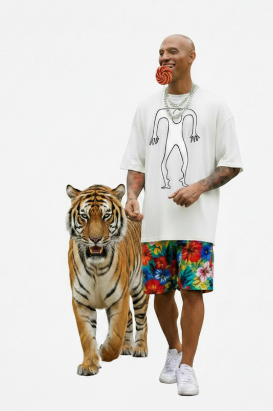 paradso onliner no.79 limied model front white with royal tiger exclusive streetwear style best drops 