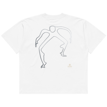 Paradiso No.10 Limited Edition Oversized T-Shirt in white – back View – NFT-Backed One-Liner Artwork by Solo Paradiso – Only 333 Ever Produced – Polygon Blockchain