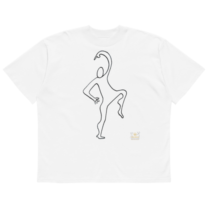 Paradiso No.109 Limited Edition Oversized T-Shirt in white – Front View – NFT-Backed One-Liner Artwork by Solo Paradiso – Only 333 Ever Produced – Polygon Blockchain