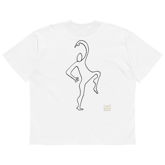 Paradiso No.109 Limited Edition Oversized T-Shirt in white – Front View – NFT-Backed One-Liner Artwork by Solo Paradiso – Only 333 Ever Produced – Polygon Blockchain