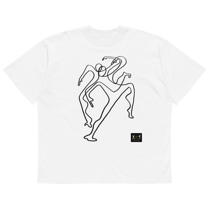 Paradiso No.11 Limited Edition Oversized T-Shirt in white – Front View – NFT-Backed One-Liner Artwork by Solo Paradiso – Only 115 Ever Produced – Polygon Blockchain