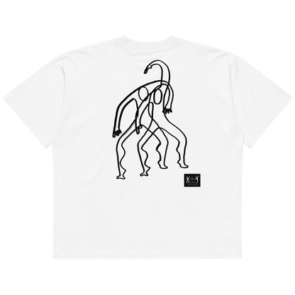 Paradiso No.244 Limited Edition Oversized T-Shirt in white – backside View – NFT-Backed One-Liner Artwork by Solo Paradiso – Only 333 Ever Produced – Polygon Blockchain