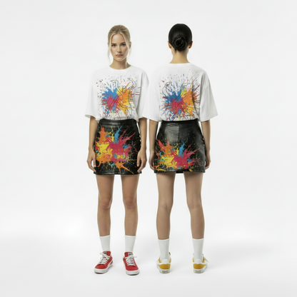 Paradiso No.99 Limited Edition Oversized T-Shirt in WHITE – BACK AND Front View – NFT-Backed One-Liner Artwork by Solo Paradiso – Only 333 Ever Produced – Polygon Blockchain
