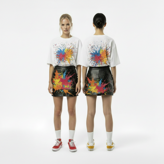 Paradiso No.99 Limited Edition Oversized T-Shirt in WHITE – BACK AND Front View – NFT-Backed One-Liner Artwork by Solo Paradiso – Only 333 Ever Produced – Polygon Blockchain