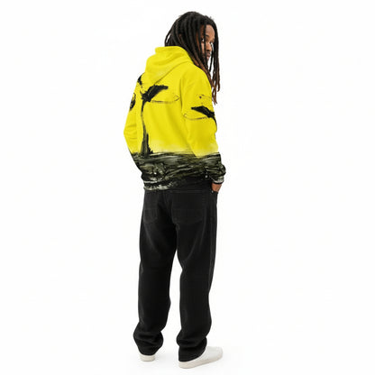 Hoodie in special yellow, black lives matter art expression, unisex cotton art-design by Paradiso OG
