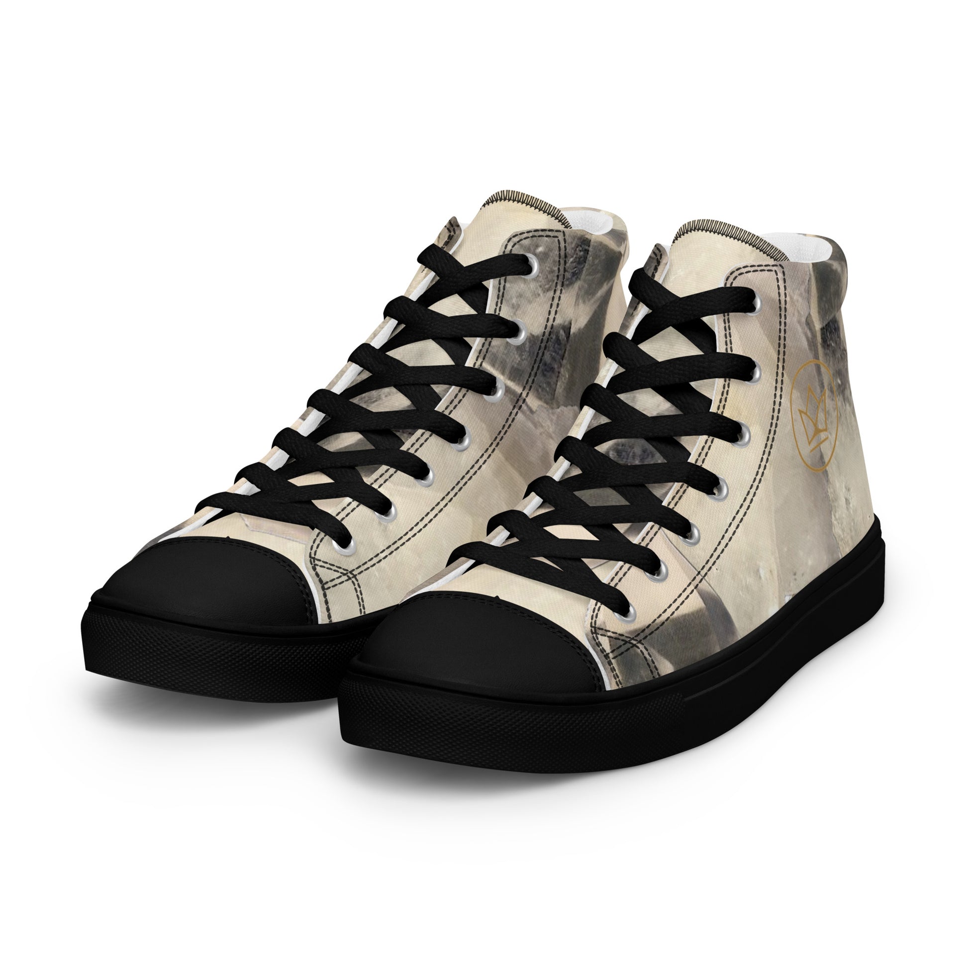 womens limited Sneaker Shoe high top canvas, exclusive, rare all over printed crystal quartz rock color design, made by absolut paradiso og urban art streetwear fashio, phygitals and lifestyle brand.